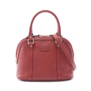 Gucci Micro Guccissima Handbag, Leather, Women's, Bordeaux, 449654